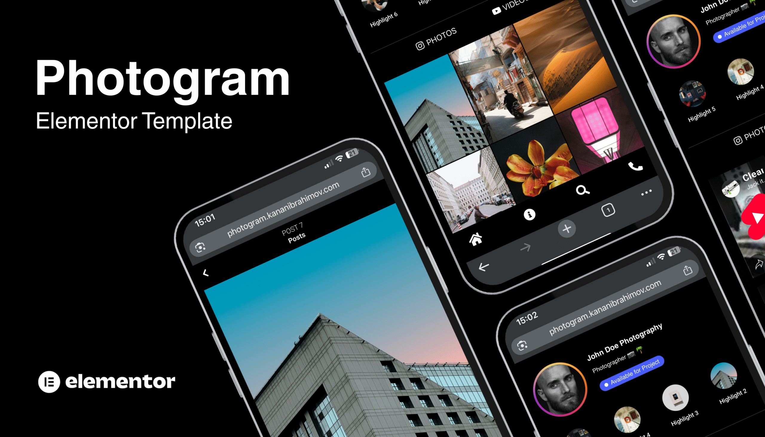 Photogram | Instagram-Inspired Elementor Template Kit